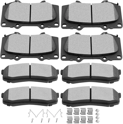 Vista 17 de SCITOO - Juego de pastillas de freno de cerámica, 8 pastillas de freno para BMW 740i 1995, 1997-2001, BMW 740i, 1995-2001 para BMW 740iL, 2000-2003