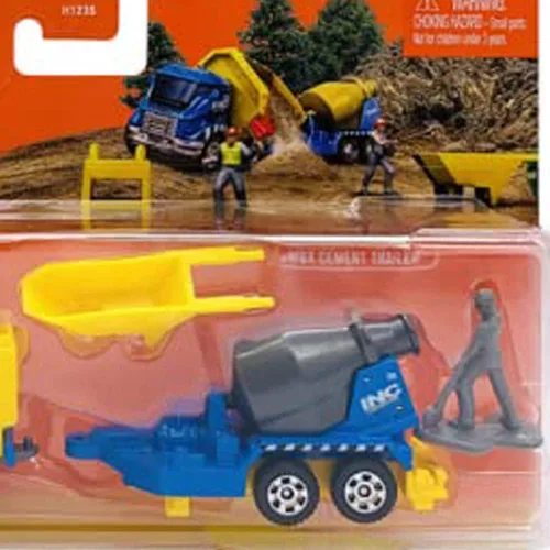 Vista 4 de Matchbox Enganche y arrastre - Inclinación y punta ~ MBX Remolque de cemento
