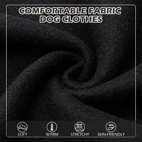 Vista 4 de EXPAWLORER Sudadera con capucha para perro, suave y cálida con agujero para correa, disfraz de Halloween para perros de invierno y otoño, ropa