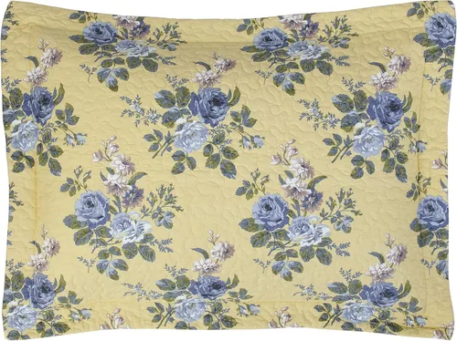 Vista 4 de Laura Ashley - Juego de edredón tamaño Queen, ropa de cama reversible de algodón con fundas a juego, decoración ligera del hogar para todas