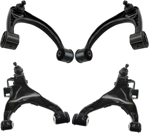 Vista 61 de TRQ Brazo de control superior e inferior del lado del conductor y del pasajero con juego de rótulas compatible con Chevrolet GMC 89-02
