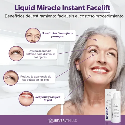 Vista 3 de Beverly Hills Tratamiento de suero de ojos antienvejecimiento instantáneo para ojeras, ojos hinchados, arrugas, bolsas debajo de los ojos, líneas