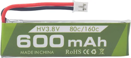 Vista 6 de Batería de iones de litio 1S 3.8V 80C 600mAh con conector de enchufe JST PH-2.0 con cable de carga USB para Cinewhoop Tinyhawk Micro FPV Racing