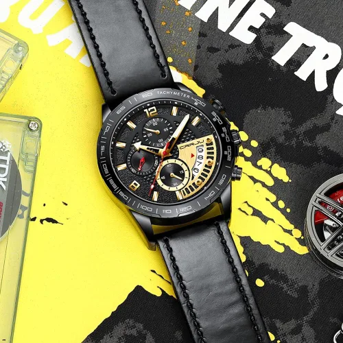Vista 4 de CRRJU Relojes de lujo para hombre, correa de acero inoxidable y reloj de cuarzo deportivo casual impermeable para hombre, reloj único con fecha