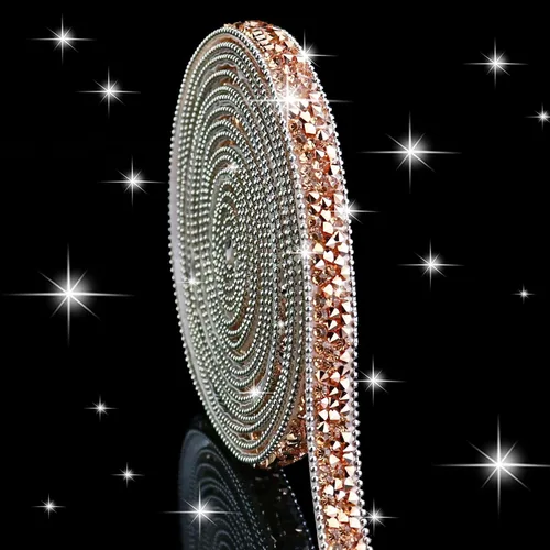 Vista 14 de Dowarm Cinta autoadhesiva de diamantes de imitación plateados, tiras brillantes para manualidades, decoración de bodas, 0.4 pulgadas de ancho