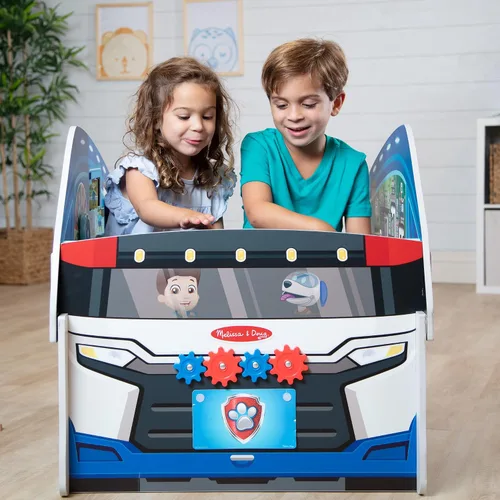 Vista 2 de Melissa & Doug PAW Patrol Centro de actividades de madera Paw Patroller Espacio de juego multicara - Certificado FSC