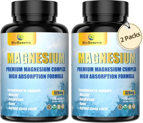 Vista 9 de Complejo de magnesio 5 en 1 320 mg de glicinato de magnesio, malato, citrato Apoyo para el sueño, la relajación muscular y el metabolismo