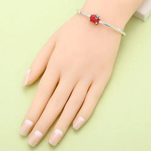 Vista 6 de ABUN Dijes de la serie de viaje de plata de ley 925 con cuentas de viaje para pulsera, Plata esterlina