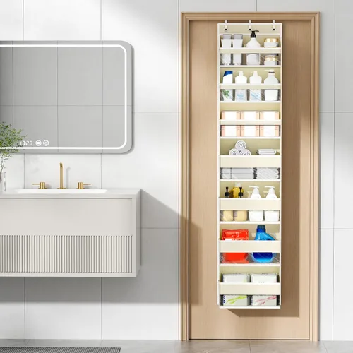 Vista 2 de Mefirt - Organizador de 7 niveles para colgar en la puerta Beige