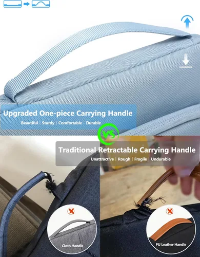 Vista 7 de HYZUO Funda para laptop de 14-15 pulgadas para MacBook Air 15 M5 Azul pálido