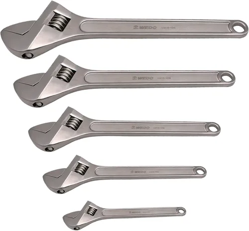 Vista 12 de WEDO Adjustable Wrench 4",Max Jaw Opening 13mm,Stainless Steel Professional Spanner,Precision Jaws,Corrosion Resistant,Rust Proof,High