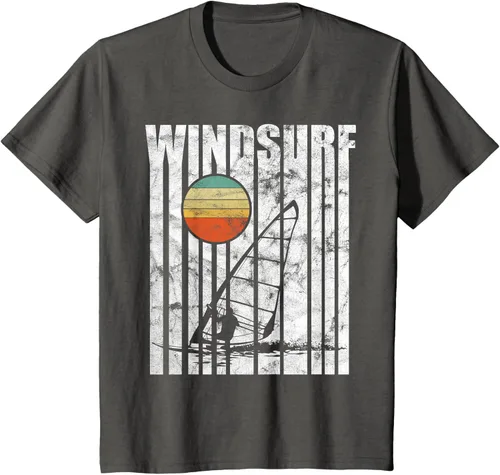 Vista 38 de Camiseta vintage de windsurf con regalo vintage de windsurf, Negro, S