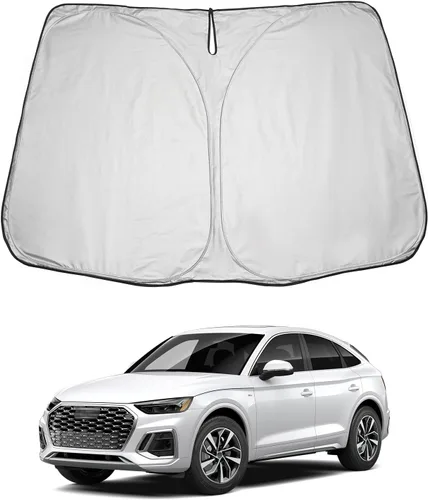 Vista 55 de LUWU Parasol para parabrisas para Dodge RAM 1500 y 2500 2009-2018 - Parasol para ventana delantera con bloqueo de rayos UV