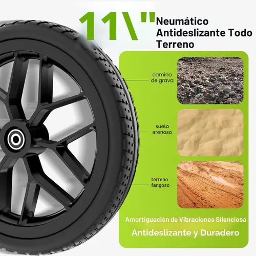 Vista 5 de BlessReach Deluxe Caminador Médico con Doble Freno de Mano, Patinete de Rodilla Orientable Todo Terreno, Alternativa a la Muleta, para Recuperación