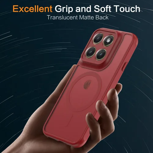 Vista 6 de Funda para Motorola Moto Edge 2026, compatible con Magsafe Rojo