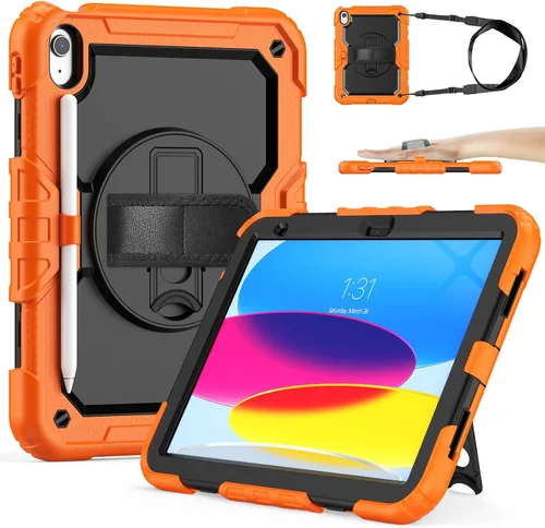 Vista 14 de SIBEITU Funda compatible con iPad de 9ª/8ª/7ª generación con protector de pantalla para bolígrafo, funda para iPad de 10.2 pulgadas, funda