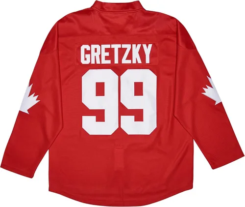 Vista 2 de Jersey de hockey Gretzky para jóvenes 99 1991 Team Canada Ice Hockey Jersey cosido
