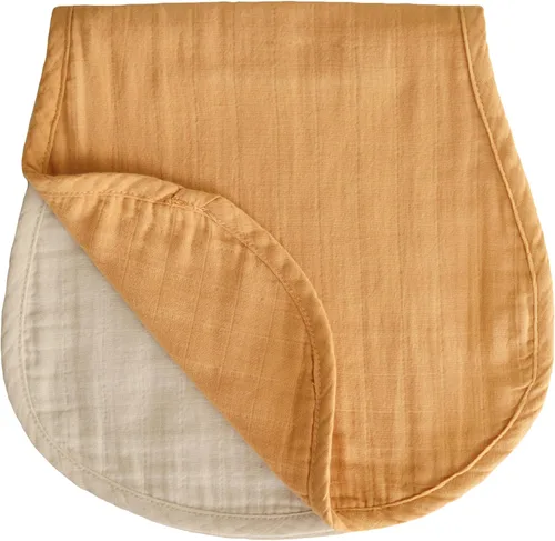 Vista 15 de mushie Paños para eructar de muselina para bebé 100% algodón orgánico, juego de 2 (Blush/Fog)
