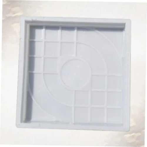 Vista 8 de Molde de piedra de pavimento reutilizable para caminos de jardín de bricolaje, fabricante de piedra escalonada de hormigón blanco para patios