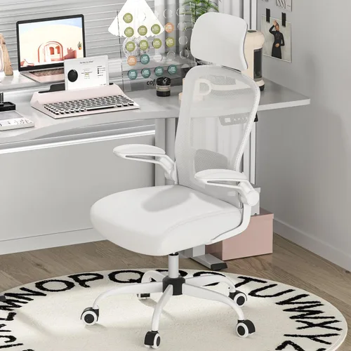 Vista 16 de Mimoglad Silla de Oficina, Silla de Escritorio Cómoda - Silla Ergonómica de Computadora de Respaldo Alto con Soporte Lumbar Ajustable