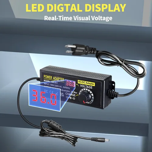 Vista 2 de Fuente de alimentación universal de 108 W, adaptador de conmutación de CC ajustable de 9 V ~ 36 V, convertidor de CA a CC de 100 V-240 V