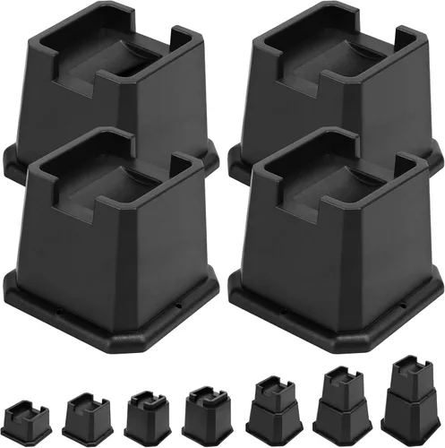 Vista 17 de Elevadores de Cama Shouwuhho de 2 Pulgadas, Elevadores de Muebles con Alturas de 2 3 4 5 6 7 8 Pulgadas de Alta Resistencia, Elevadores de Cama