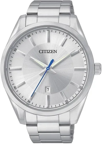 Vista 9 de Citizen Quartz Mens Watch, Stainless Steel, Classic Correa de cuero marrón y esfera negra