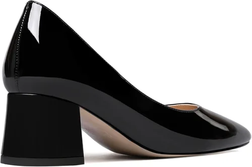 Vista 5 de NUMALEO Zapatos de tacón bajo grueso con punta redonda para mujer, de 2 pulgadas