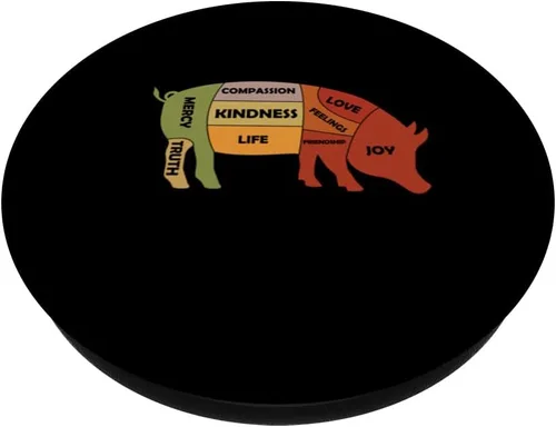 Vista 2 de Vegan Vegetarian I Love Veggies Vegetable Veganism PopSockets Swappable PopGrip