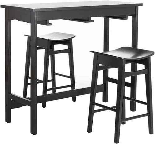 Vista 6 de Safavieh Home Collection Colbie - Juego de 3 piezas con estante de almacenamiento, color negro