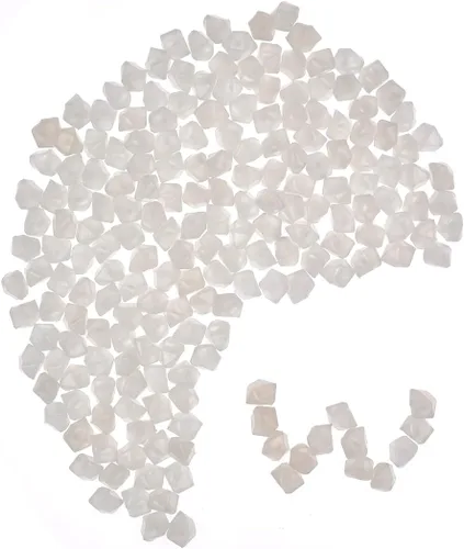 Vista 10 de QTTLLI 200 piedras brillantes de tamaño mini con forma de diamante que brillan en la oscuridad, piedras decorativas para jardín, maceta, pecera
