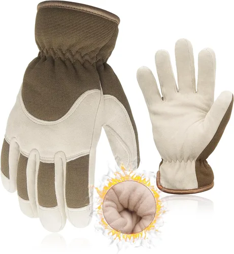 Vista 15 de HANDLANDY Guantes de trabajo aislados, guantes térmicos de invierno impermeables para hombres y mujeres