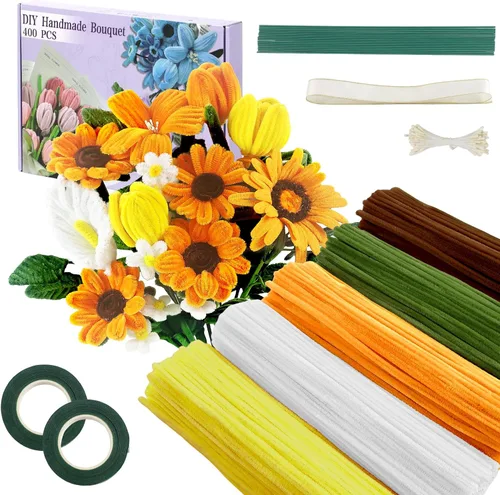 Vista 10 de 1000 piezas de limpiadores de tuberías para manualidades, kit de 18 colores surtidos