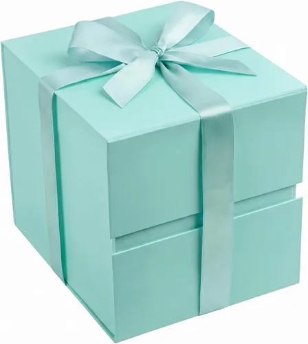 Vista 16 de LIFELUM Square Gift Box with Magnetic Lid, Card, Sticker, Ribbon, Shredded Paper Filler for Business, Wedding, Birthdays