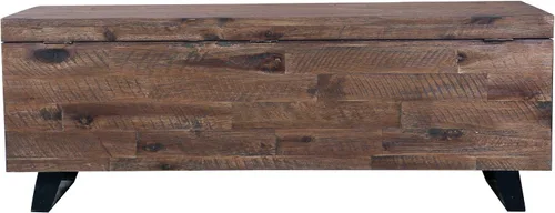 Vista 4 de Westcliffe - Maletero de madera de acacia de 46 pulgadas, color marrón