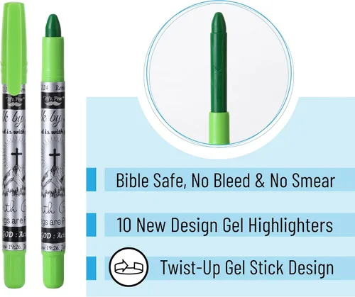 Vista 3 de Mr. Pen Kit de diario bíblico, paquete de 18 – 10 resaltadores de gel, 8 bolígrafos que no se corren, bolígrafos bíblicos e iluminadores, no se