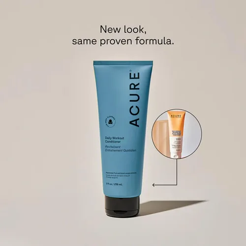 Vista 2 de Acure Acondicionador diario de sandía para entrenamiento - Acondicionador hidratante y humectante ligero para mujeres y hombres con cabello graso