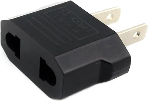 Vista 3 de ANRANK E-U4113619AK Adaptador de enchufe europeo a estadounidense (negro, paquete de 2)