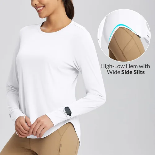 Vista 117 de BALEAF - Camisetas de sol de manga larga para mujer, con FPU 50+, para senderismo, ligeras, de secado rápido, protección contra rayos ultravioleta
