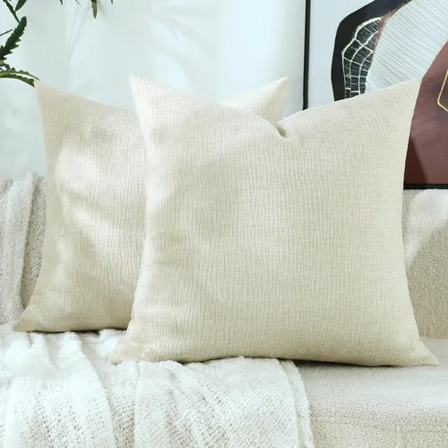 Vista 14 de Stellhome Juego de 2 fundas de almohada de felpilla azul gris de 16 x 16 pulgadas, fundas de cojín con textura de línea suave, decoración bohemia