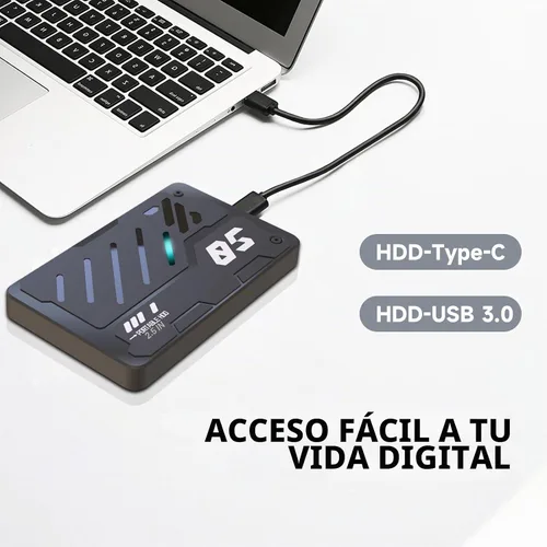 Vista 6 de Disco duro externo portátil ultra delgado USB 3.0 HDD Almacenamiento para PC, portátil, Mac, Xbox one, PS4, PS5 (250 GB)