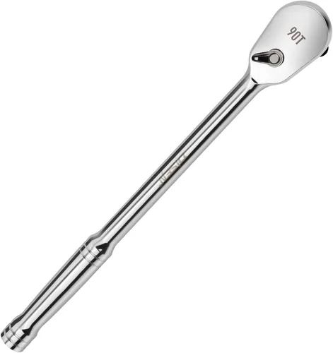 Vista 9 de DISEN Juego de 3 Llaves de Trinquete Extensibles, Impulso de 1/4" 3/8" 1/2", 72 Dientes, Liberación Rápida, Llaves de Vaso con Impulso Reversible
