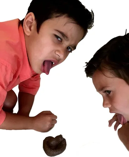 Vista 3 de 2CHILL Caca de perro falsa (1 caca falsa) juguetes realistas para caca falsa para niños Regalos divertidos de broma del día de los inocentes