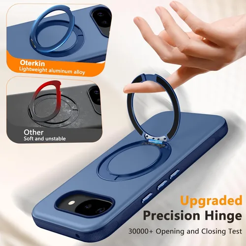Vista 7 de Oterkin Funda para Google Pixel 10a con soporte magnético de giro de 360° [compatible con MagSafe] [antideslizante] [15 pies] a prueba de golpes