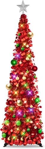 Vista 33 de N&T Nieting - Árbol de Navidad de oropel Negro