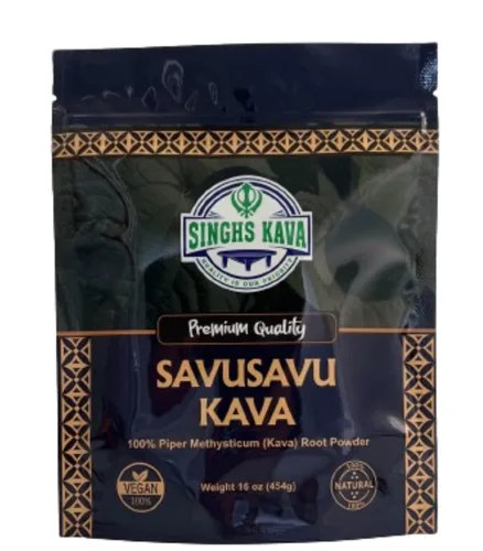 Vista 2 de SINGHS Kava de Fiji Noble de primera calidad - SAVUSAVU KAVA (16 onzas)