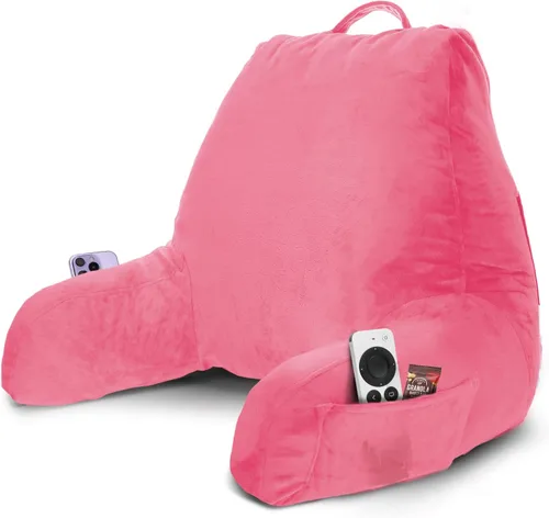 Vista 46 de Nestl Almohada de lectura para niños y adolescentes con espuma viscoelástica triturada, almohadas de respaldo para leer, ver y jugar, uso