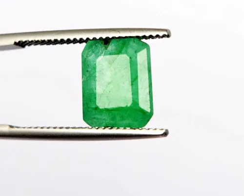 Vista 4 de GEMHUB 375 quilates con certificación EGL corte esmeralda brillante 0394 x 0315in piedra preciosa suelta esmeralda verde para anillo Gema Zambian