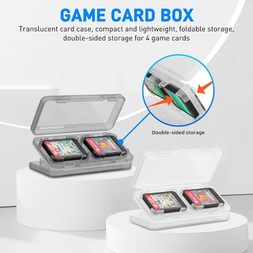 Vista 5 de RHOTALL Carrying Case Set Compatible with Nintendo Switch Accessories, Portable Travel Storage Case for Switch with Clear Protective Cover, Screen