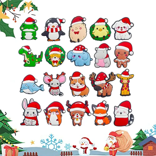 Vista 2 de Lbsidiety Cartoon Holiday Theme shoe charms PVC Cute shoe Decoration for DIY clog Sandals Bracelets kid girls boy Teen Party Favor Gifts